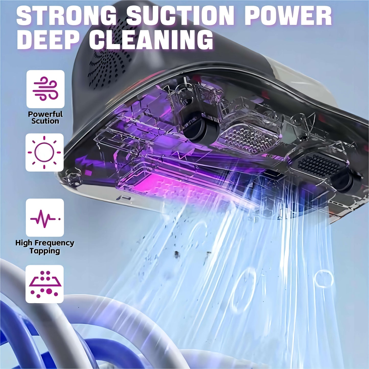 Mattress Vacuum Cleaner, Handheld Bed Vacuum Cleaner, Cordless Vacuum for Mattress, Sofa, Pet Hair, Carpets