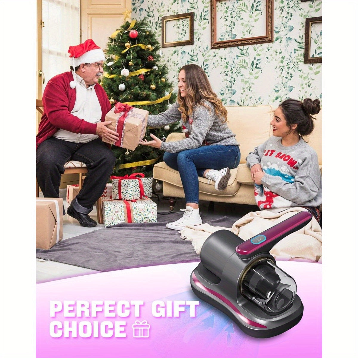 Mattress Vacuum Cleaner, Handheld Bed Vacuum Cleaner, Cordless Vacuum for Mattress, Sofa, Pet Hair, Carpets