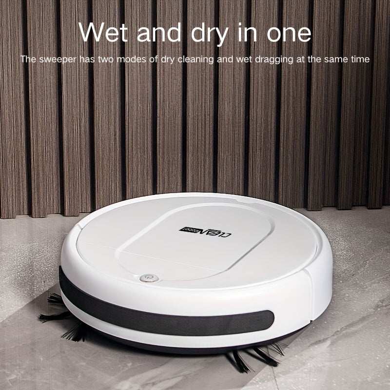 TEMU Best Seller Robot Cleaner, 3 in One Vacuum Cleaner, Suitable for Floor Cleaning, Pet Hair Cleaning, Paper and Garbage Cleaning, Multi-functional Robot Vacuum Cleaner, 5000Pa Suction, 120 Minute Battery Life, Powerful Cleaning